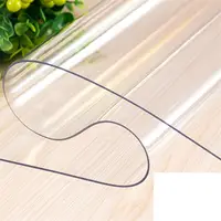 Soft Glass Tablecloth Transparency PVC table cloth Waterproof Oilproof Kitchen Dining table cover for rectangular table 1