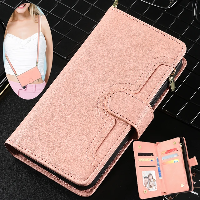 Universal Cell Phone Bag Case Pouch Crossbody With Strap chain Pocket  Wallet Cover For iPhone XS Max Samsung Galaxy s10 Xiaomi - AliExpress