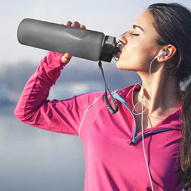 Sports Drink Bottle Portable Bicycle Water Bottle Plastic Gym Bottles for Camping Travel Eco Friendly BPA Free Leakproof Drinks