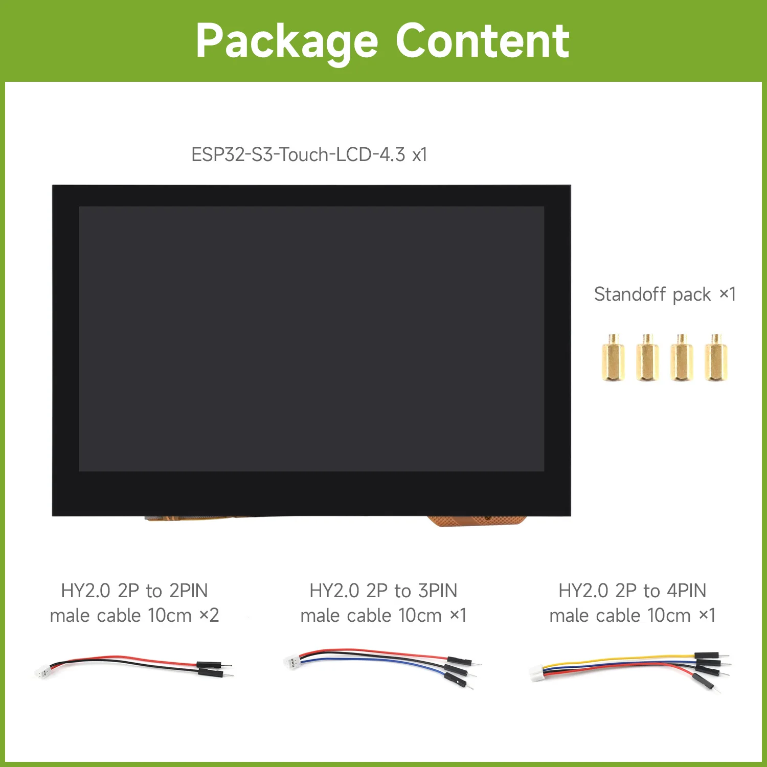 ตัวเลือกสินค้า บอร์ดพัฒนา ESP32-S3 จอแสดงผล 4.3 นิ้ว 800x480 สำหรับโปรเจกต์ DIY