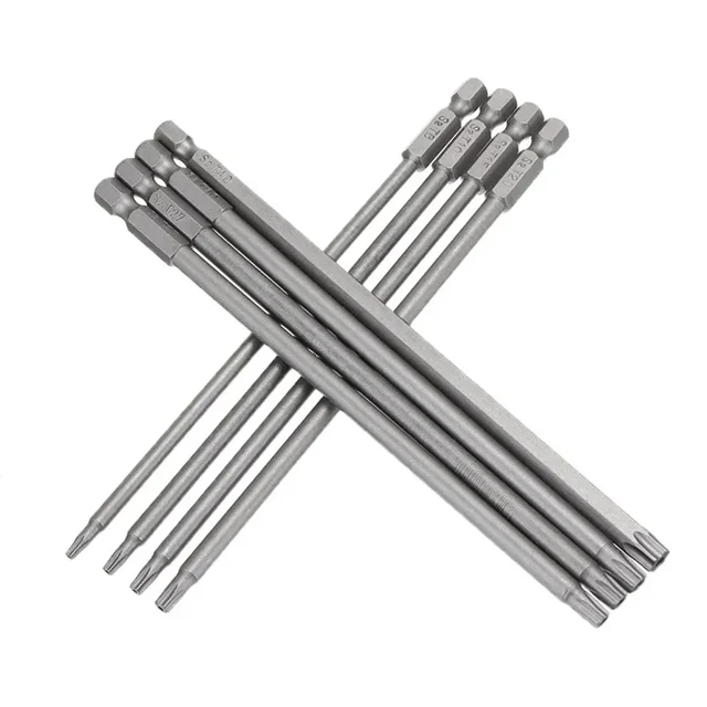 1PC Long 150mm Magnetic Torx Screwdriver Bit  Alloy Steel 1/4 Inch Hex Torx Screw Driver T8,T10,T15,T20,T25,T27,T30,T40 2