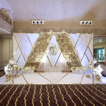 Wedding Newest Decoration Candle wall Cross Backdrop 1