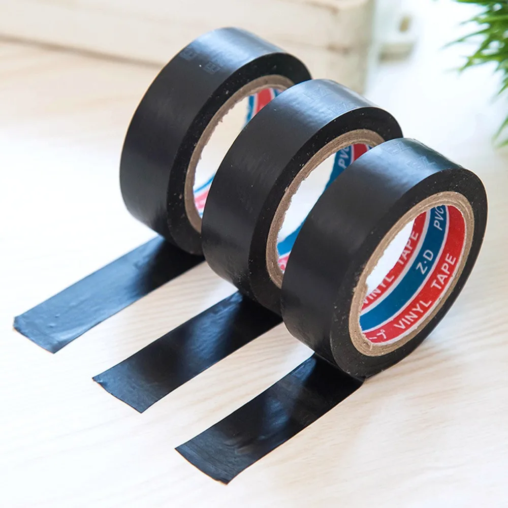 Premium Black PVC Electrical Insulation Tape - Flame-Retardant, Waterproof, Self-Adhesive