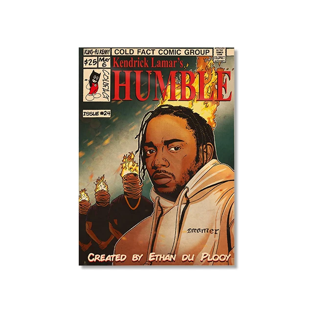 thumbnail image 1 of Póster de portada de álbum de música pop con impresión de arte de pared de lienzo retro de cantante de hip hop para decoración de pared de dormitorio y hogar moderno, regalo para amigos, 1 of 5