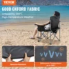 VEVOR Camping Folding Chair for Adults Portable Outdoor Lumbar Back Padded Arm Chairs for Beach Lawn Picnic Fishing Backpacking 2
