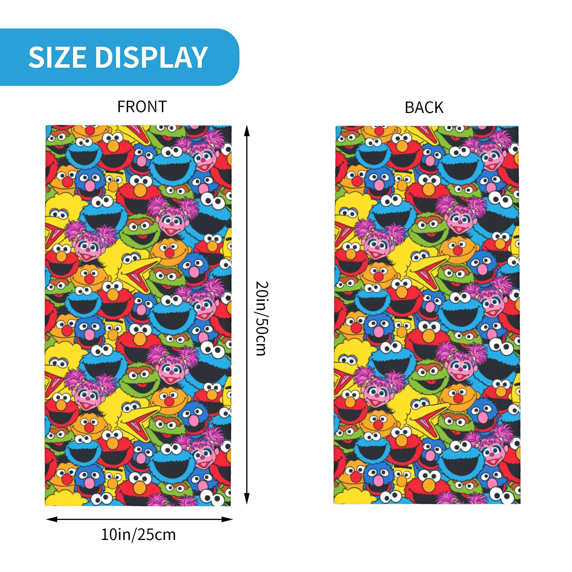 Cute-S-Cookied-S-Monstered Bandana Neck Gaiter Printed Balaclavas Mask Scarf Warm Cycling Outdoor Sports Men Women Windproof