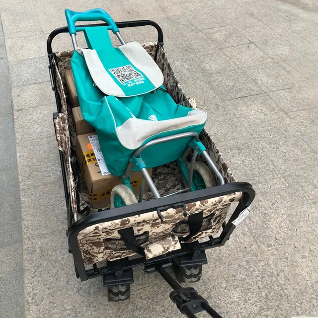 Otthoni Kerti Kocsik Négykerekek Összecsukható Kocsi Hordozható Szupermarket Élelmiszerboltok Kemping Horgászkocsik - Image 6