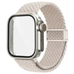 Nylon Braided Strap with Protective Screen Frame and Adjustable Band - Huawei Fit 3 (Star - Ti)
