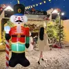 2.4M Inflatable Nutcracker Soldier built-in LED Light Outdoors Christmas Decorations for Indoor Home Yard Garden Xmas Decoratio 4