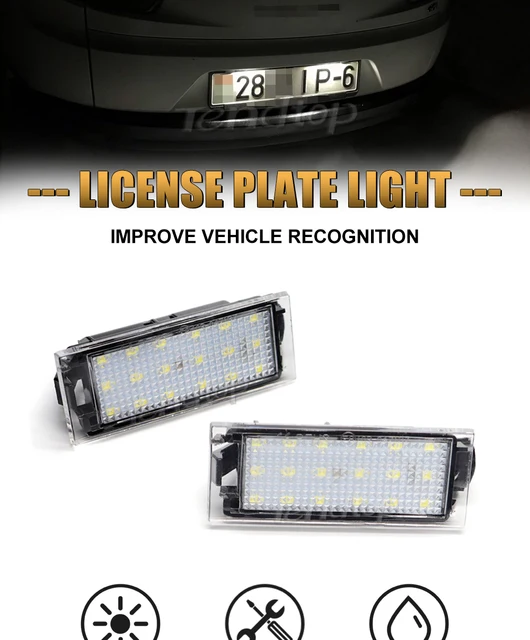 Feux de plaque de planificateur arrière à LED, blanc, Renault Clio 3, 4,  Grand Tour, Espace, Oke, Goo, Koleos, Kadjar, décennie kMaster, Megane,  Trafic Wind - AliExpress