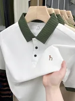 Polo à manches courtes pour homme de marque de luxe, tendance estivale, best-seller, avec broderie originale de chien, haut de boutique, T-shirt décontracté de golf 3