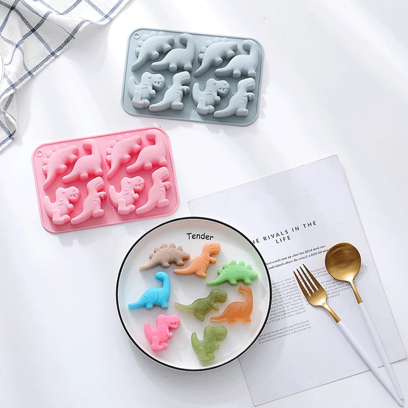 1pc 12 Grid Silicone Mini Dinosaur Candy Chocolate Fudge Mold Kitchen  Handmade Baking Tools