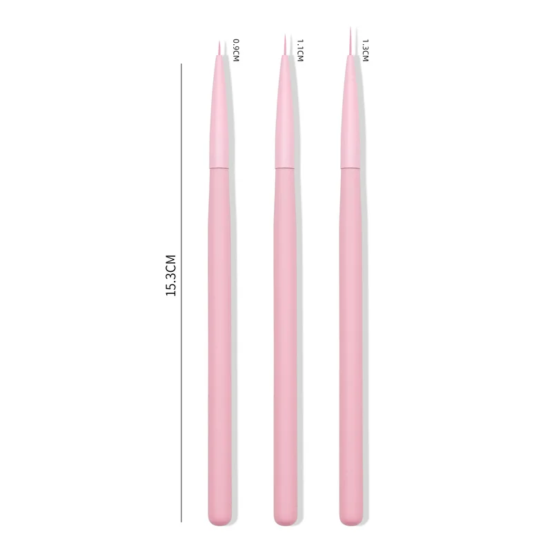 New 3pcs Nail Art French Painting Brush Lines Liner Flower Grid DIY Filling Drawing Pen Manicure Tool Nail line and flower pen 6