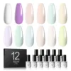 ROSALIND 2/4/6/12Pcs/set Classic Red Series Gel Polish Set Soak Off UV Lamp Nail Gel Shiny Bright For Nail Art Design 4
