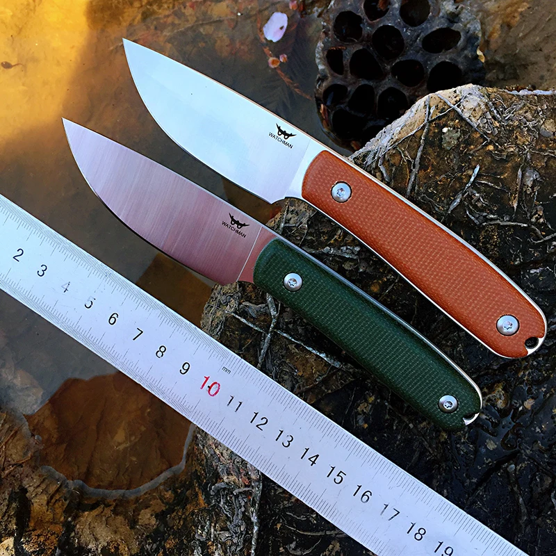

Watchman W205 survival Fixed Blade Straight knife 14C28N camping, fishing, barbecue knife, outdoor survival with Sheath Knife