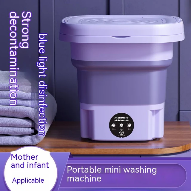 1pc Portable Mini Washing Machine, Modern Silicone Folding Washing