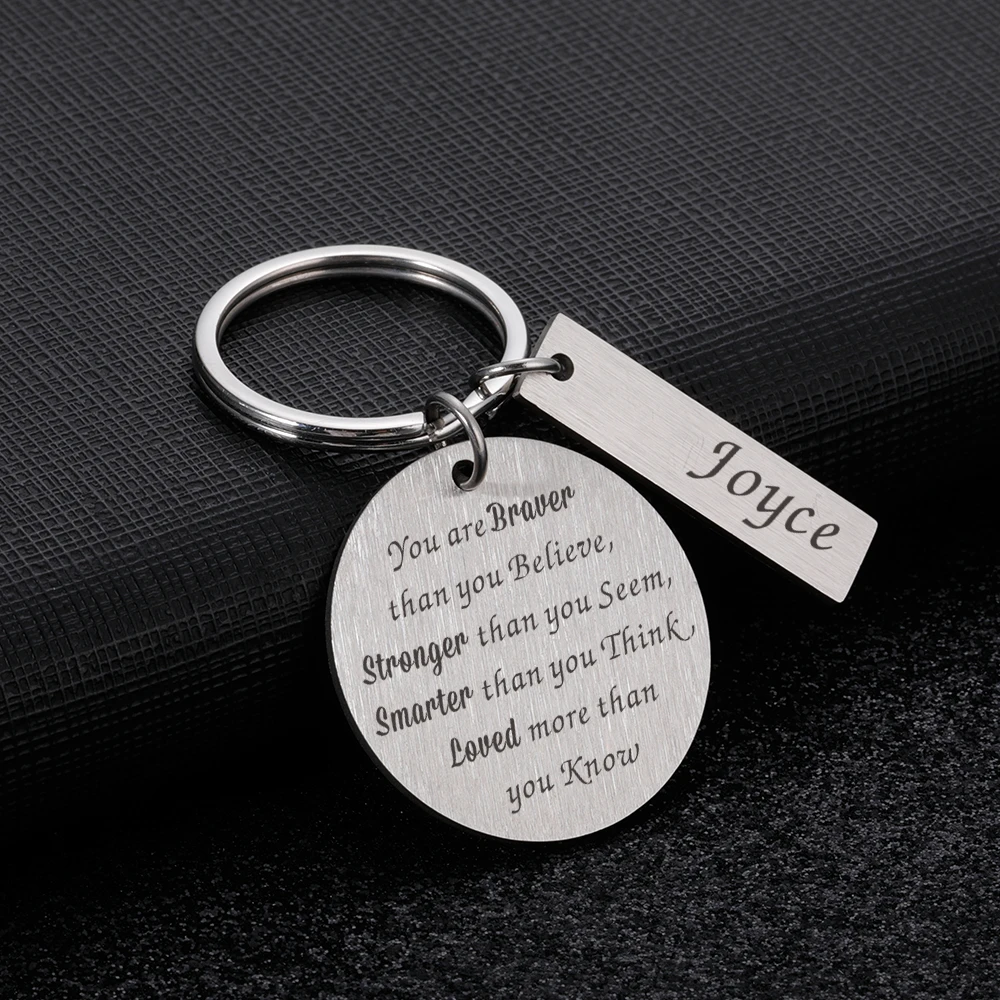 

2023 Graduation Season Keychain Inspirational Custom Name Keychains Best Gift For Him Her Stainless Steel Personalised Keyring