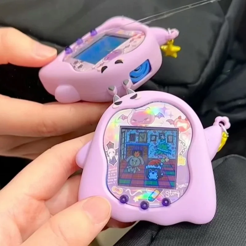 Silikon Schutzhülle Für Tamagotchi Paradise - Weiche Hülle Mit Umhängeband In Violett