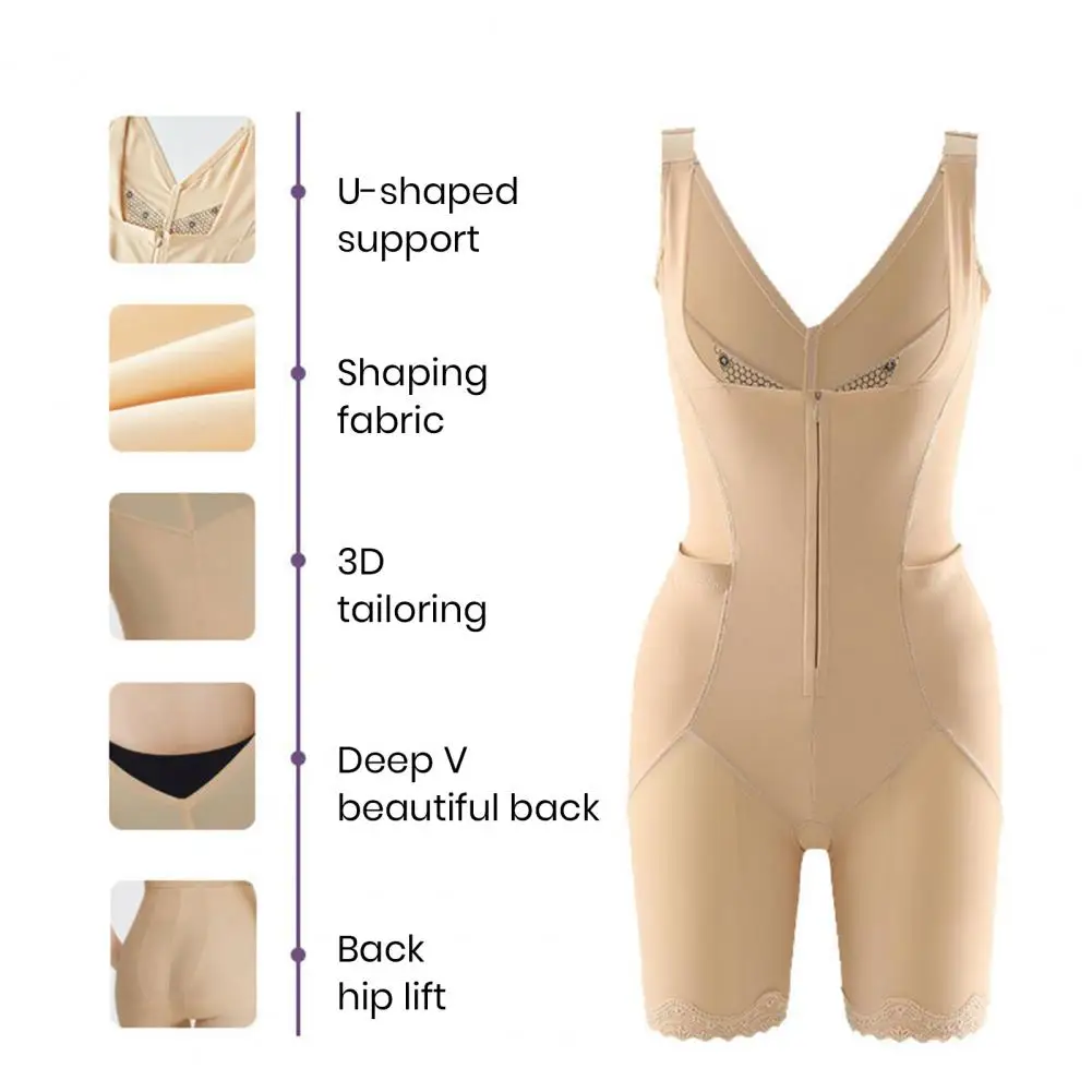 

Women Body Shaper Waist Bodysuit with Tummy Control Butt Lifter for Women Open Bust Zipper Closure Shapewear Waist Body Shaper