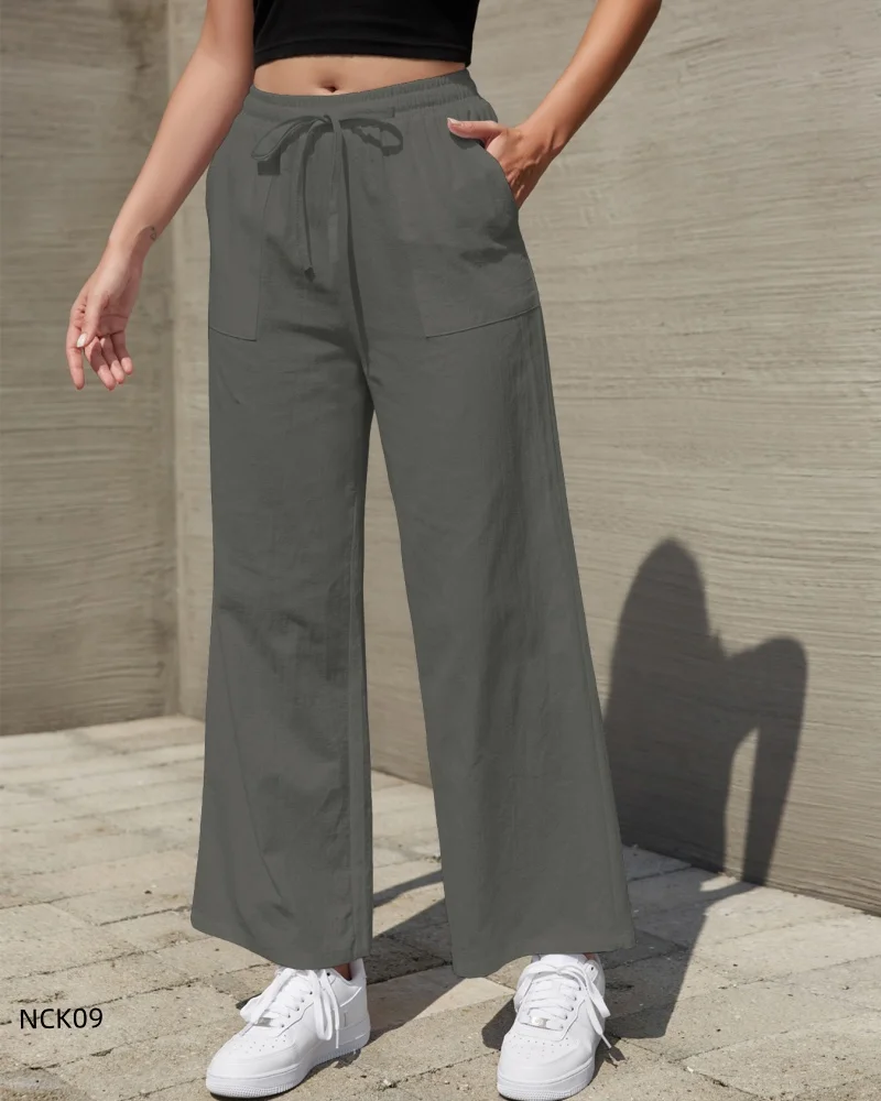 Women’s casual versatile spring and autumn pants comfortable everyday trousers green