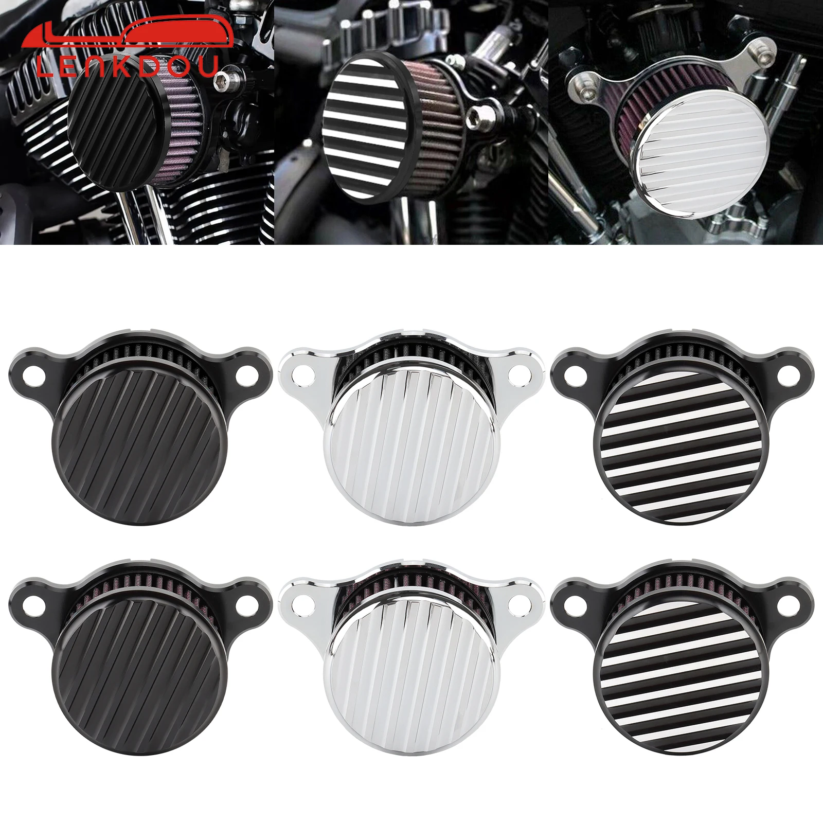 

Air Filter CNC Intake Cleaner System Kit For Harley Sportster XL 883 1200 XR 1201 Iron 883 Nightster Forty-Eight 72 1991-2023