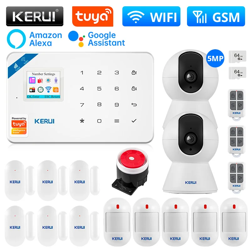 

Беспроводная система охранной сигнализации KERUI W181 WIFI GSM Home Tuya