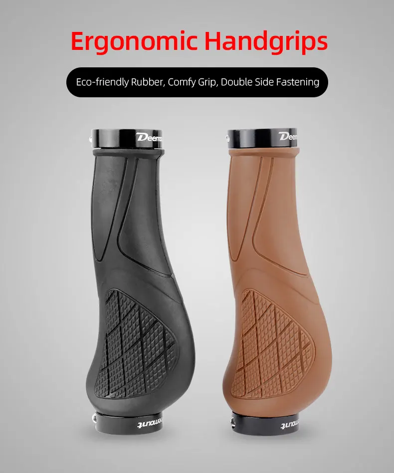Description Picture 3 of itemDeemount Bicycle Eco Rubber Grips Anti-skid Bar End Comfy Hand Feel MTB Cycling Hand Rest Double Side Locking