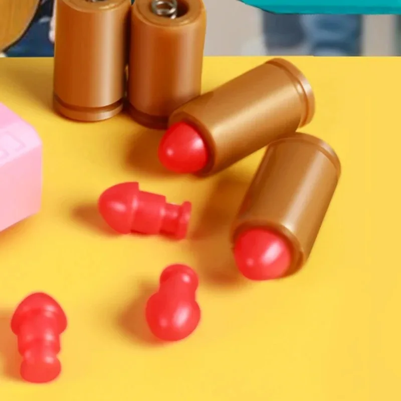 Fidget Toy Sensory Fidget Toy Anti Stress Toy Finger Sensory Toy New Mini Gun Shell Ejected Can Launch Decompression EDC Finger Ring Pistol Fidget Spinner Ratchet Anxiety Stress Relief Toy Guns