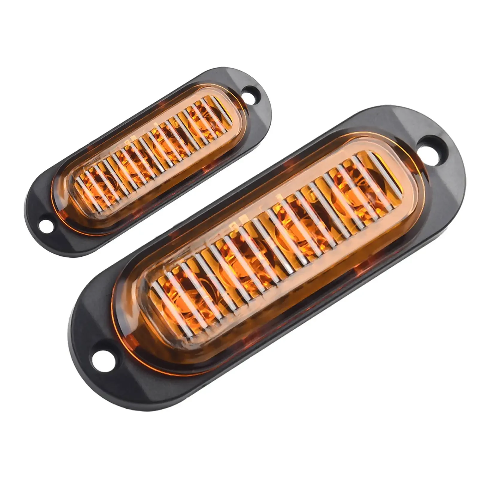 

LED Side LED Side Marker Lights ABS+PC DC 12V-24V Lamp Indicator Truck Yellow Light 2 Pcs Side Marker Practical