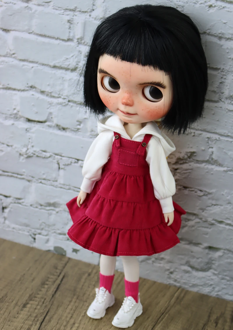 Blythe Doll Clothes Trench Coat For Blyth Azone Shoes OB23 OB24 Dolls Windbreaker