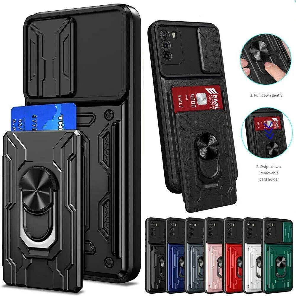 Case for Samsung Galaxy S25 S24 S23 S20 S21 S22 Ultra Plus FE Note 20 Ultra Cover Grade Card Slot Armor