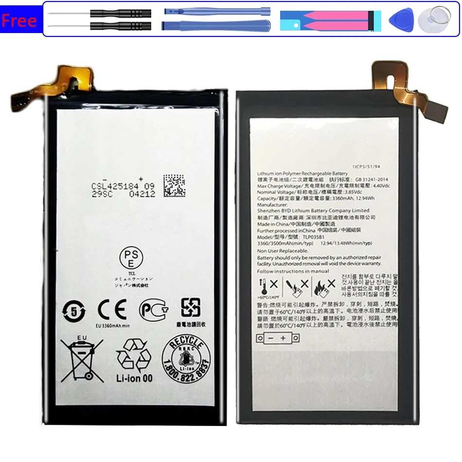 

Аккумулятор TLP035B1 3500 мАч для смартфона BlackBerry Keytwo KEY2 KEY 2, аккумулятор большой емкости, литий-полимерная батарея, гарантия