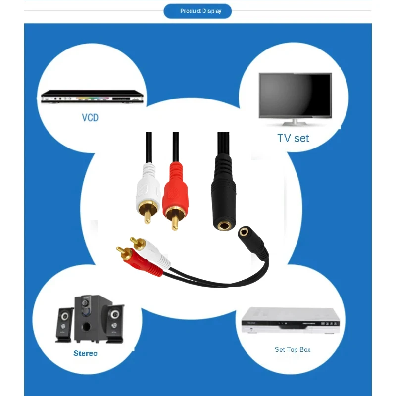 Rca Cable Home Theatre For Sony Bravia Tv 1/8 Trs Female Double