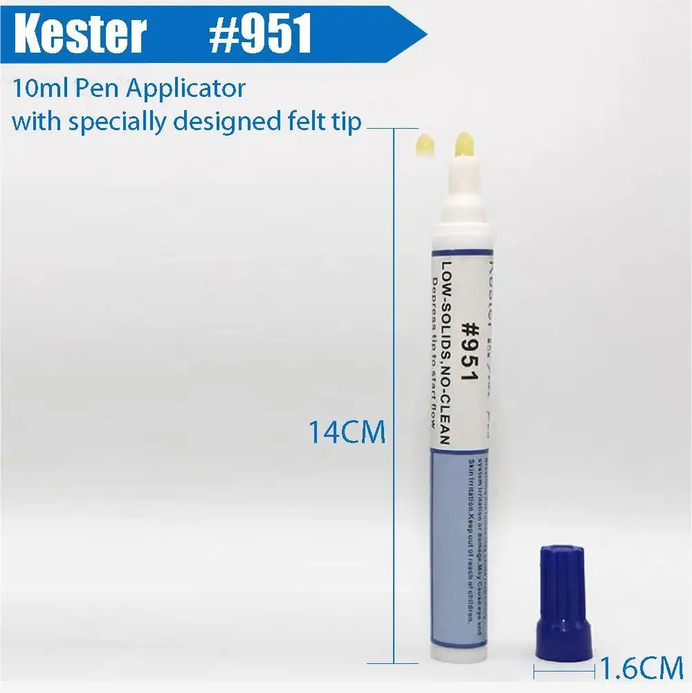 Stylo flux soudure colophane Kester 10ml appliqué sur circuit imprimé