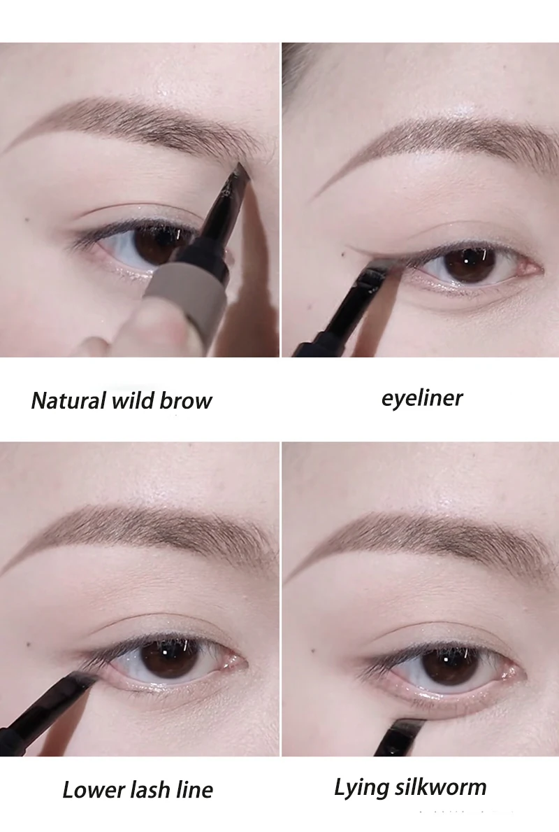 Description Picture 5 of itemEyebrow Dye Pencil Waterproof Long Lasting Black Brown Pigment Enhancers Cream Brush Natural Wild Shade Eyebrow Eyeliner Makeup