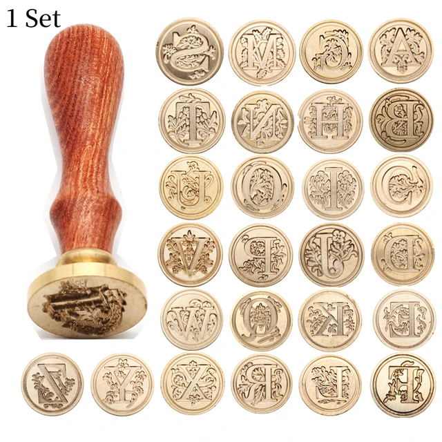 Wax Seal Stamp Set, Initial alphabet