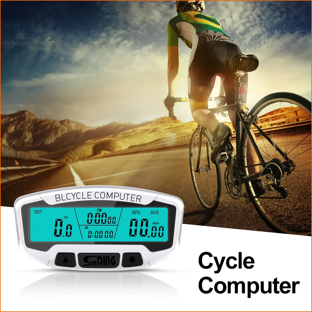 Sunding-Ordinateur de vélo filaire, chronomètre de vélo, compteur de  vitesse numérique, odomcirculation, étanche à la pluie, rétroéclairage LCD