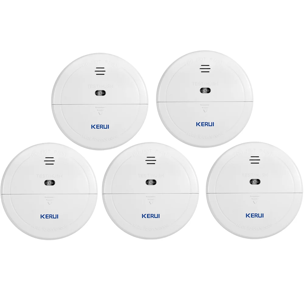 KERUI 5pcs 433Mhz High Quality Wireless Smoke Detector Fire Protection Sensor For Home Warehouse Shop Independent Smoke Sensor