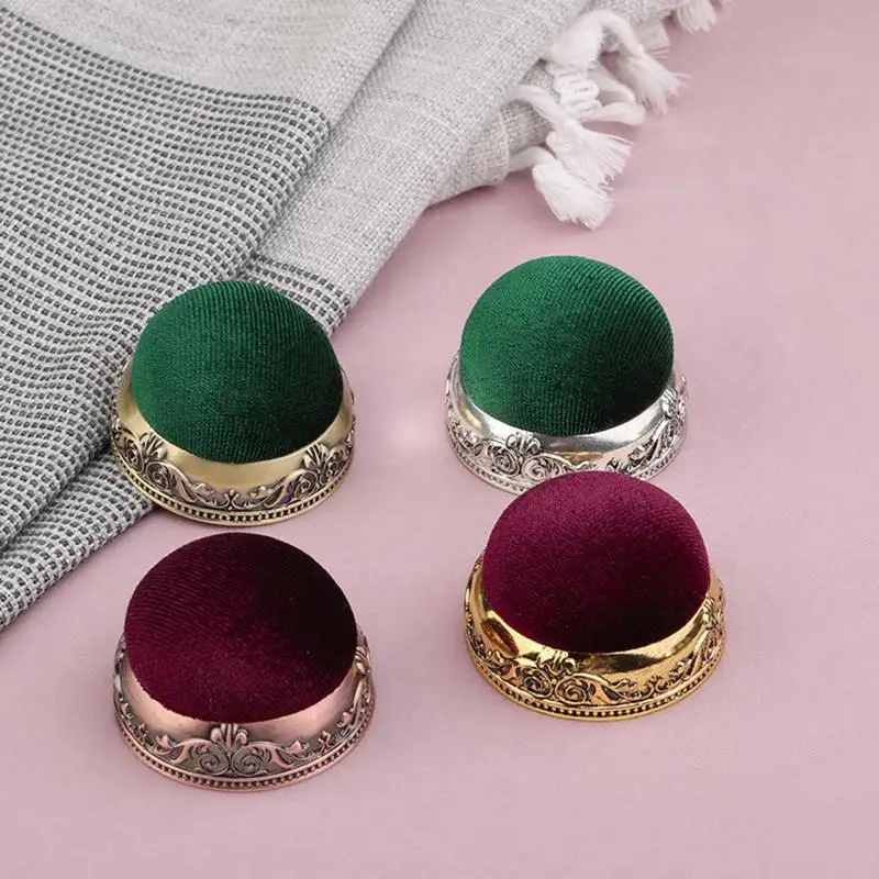 Coussin à épingles Rond Style Japonais - Base En Bois, Rembourrage PP, Diamètre 7 Cm, Pour Couture Et Broderie