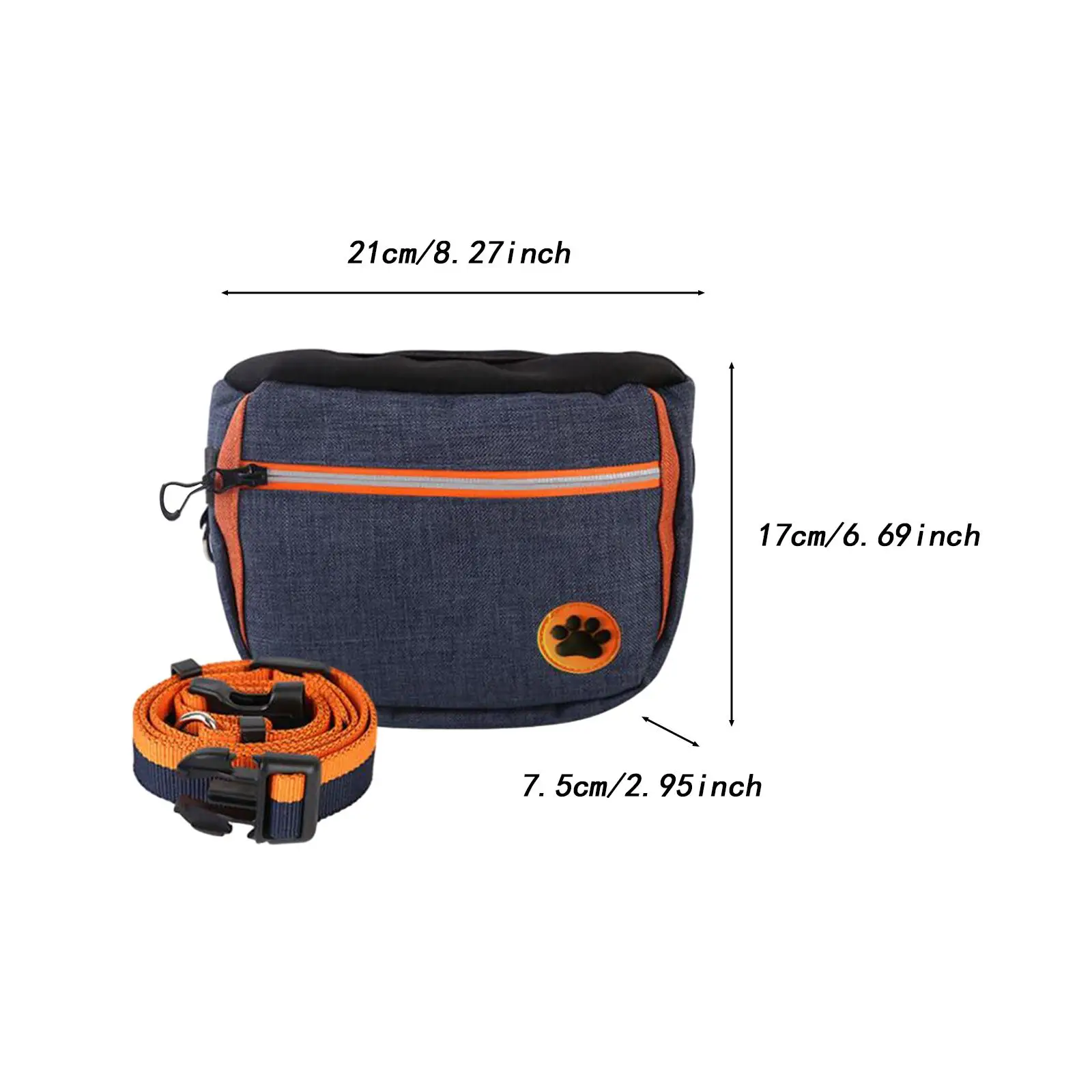 Pet Snack Pocket Adjustable Strap Portable Washable Multi Pockets Dog Training Bag for Running Jogging Hiking Training Walking images - 6