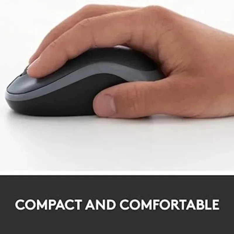 Logitech M185 Wireless Mouse 2.4Ghz USB 1000DPI USB Receiver Mute Optical Navigation for Mac Os Chrome Window 10/8/7