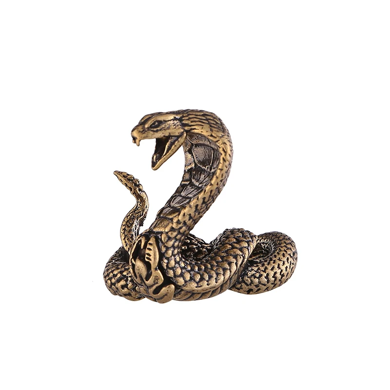 Copper Brass Mini Snake Antique Bronze Decor Figurines For Interior Decoration Desktop Ornament Pure Copper Miniatures Statue