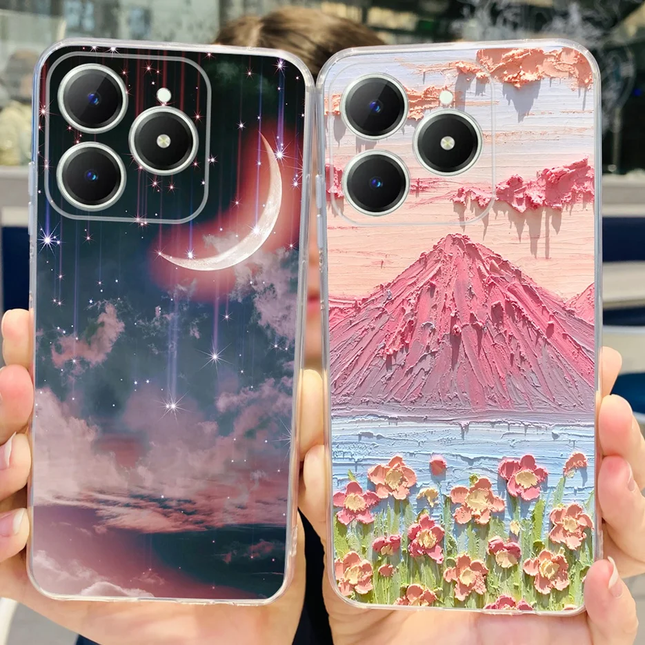 Cute Cat Cartoon Painted Soft Silicone Phone Case Cover
