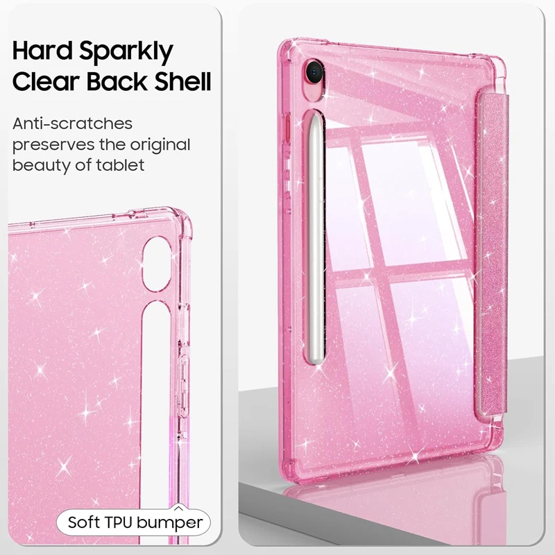 Elegant Sparkling Tablet Case with Pencil Holder