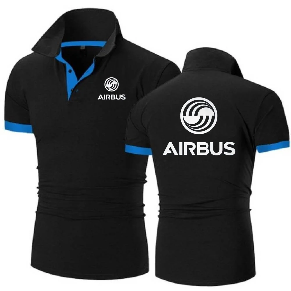 Polo Shirt AIRBUS AVIATION Flight Lapel TShirts Airbusfan A320 Man POLOS Tee Spring Summer Mesh Cotton Short Sleeve Mens Tops