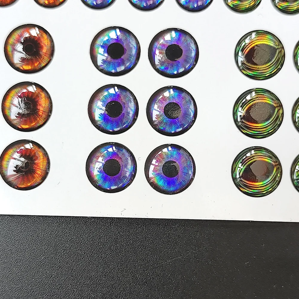 72pcs 6mm 8mm 10mm Domed 4D 5D Fishing Lure Eyes Assorted Artificial Fish  Eyes for Fishing Lures - AliExpress