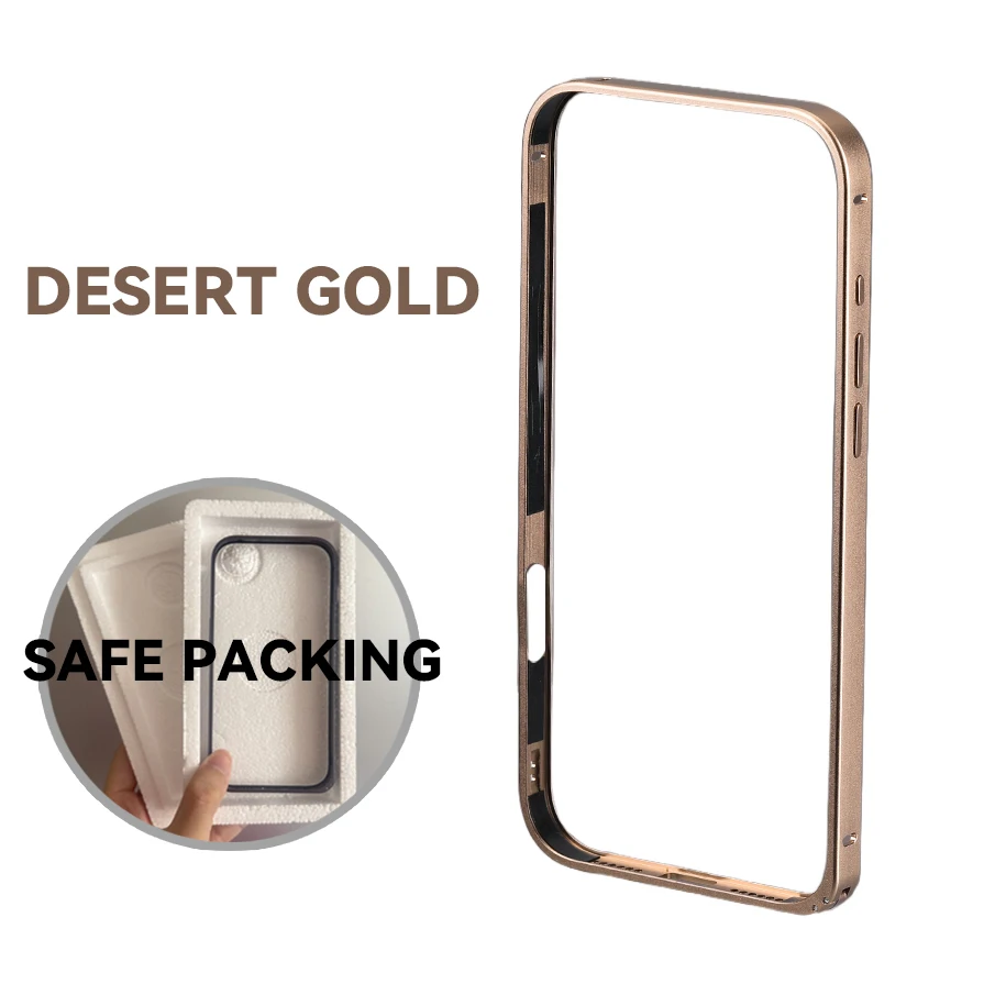 Sleek Aluminum Metal Frame Thin Bumper Case with Alloy Titanium Protection