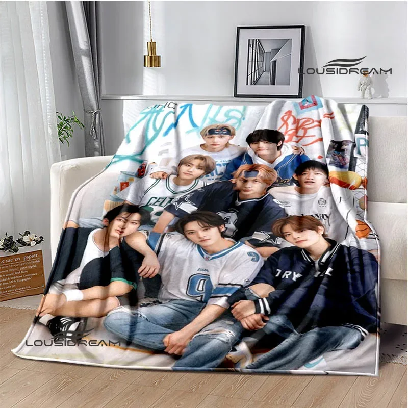 3D KPOP S-Stray-K-Kids pattern blanket Picnic blanket Warm Flannel