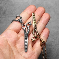 Dragon Barber Scissors Stainless Steel Jewelry Men Unique Necklace With Pendant For Male Women Punk Accessories Gifts Wholesale 2