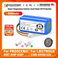 Batterie li-ion 14.4V/14.8V 18650 pour aspirateur Robot LIECTROUX C30B XR500 E30 pour PROSCENIC 800T 830P 820P 820T 820S 3